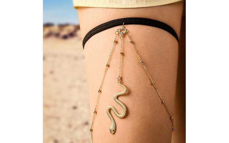 Thigh Chains for Women Gold Snake Leg Chain Boho Women's Body Chains for Teen Layered Beach Body Jewelry for Summer Holiday